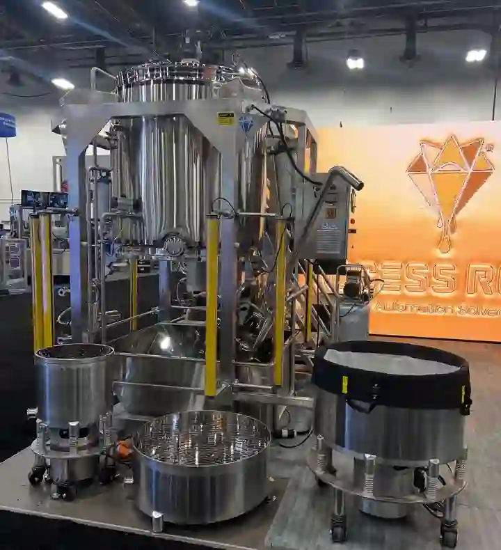 Access Rosin wash system line at a trade show booth