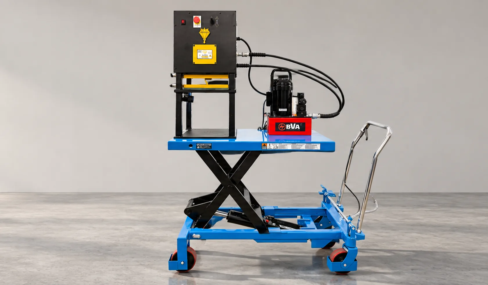 Access Rosin KWÄD press on a lift cart