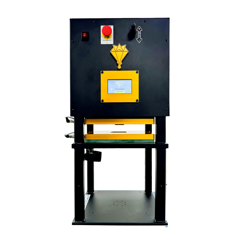 Rosin Press - KWAD (Black, E-Hydraulic Pump (Double-Acting), System Mounted to Cart, 110v/120v 1P 60hz (USA))