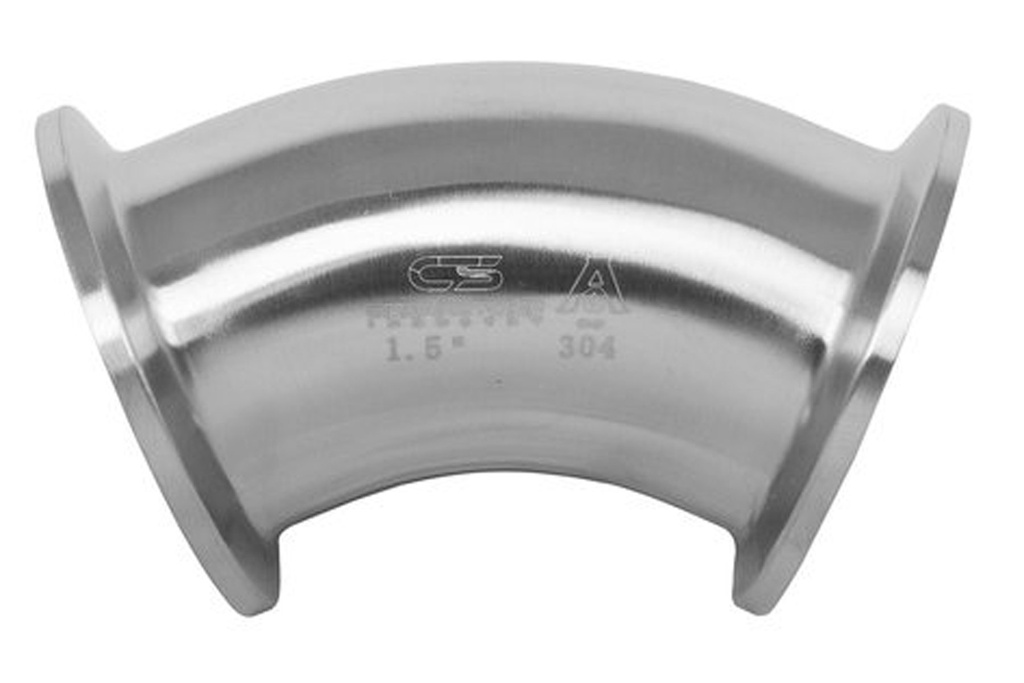 Tri clamp 45 (2" Tri Clamp, 1" Tube)
